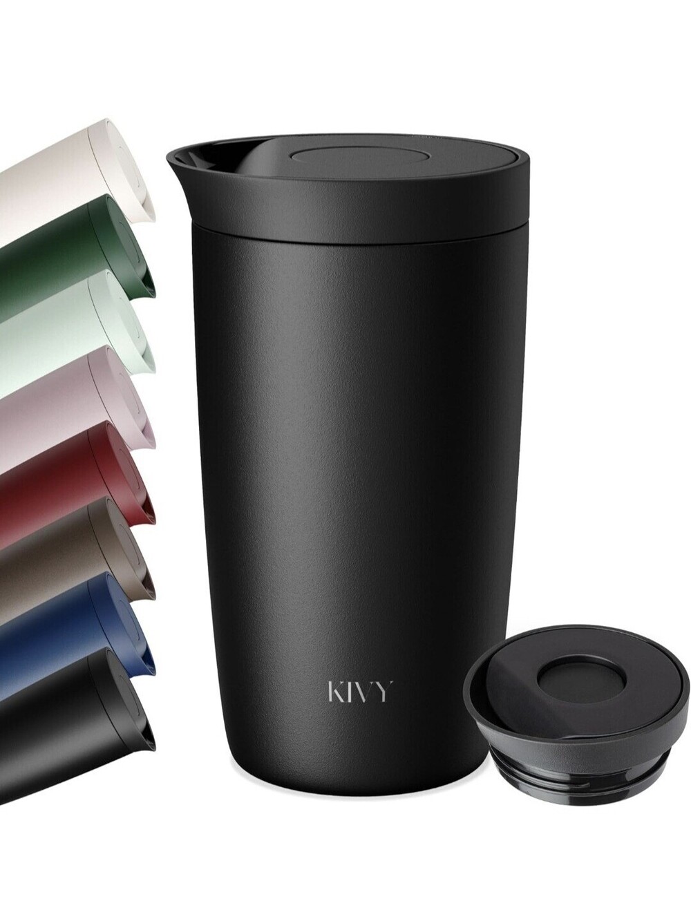 KIVY Travel Coffee Mug Tumbler [24h Cold | 6h Hot] Reusable Insulated Coffee ...